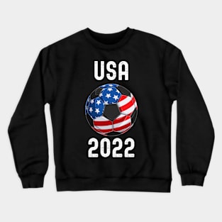 USA Flag American Soccer 2022 Pride Proud Support Squad Crewneck Sweatshirt